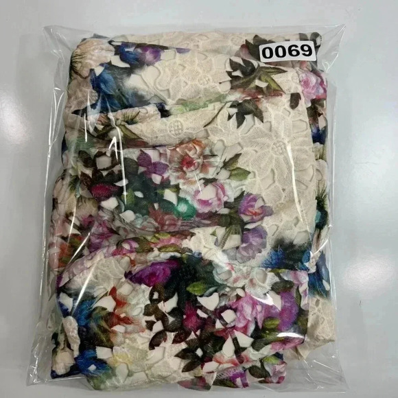 Davids Bridal Womens Strapless Dress 4 Floral Lace Fit & Flare Tea Garden Length - Picture 16 of 16